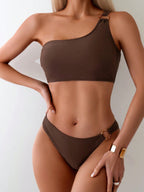 Avery | One Shoulder Bikini With Ring Detail