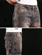 VINTAGE DENIM CARGO PANTS