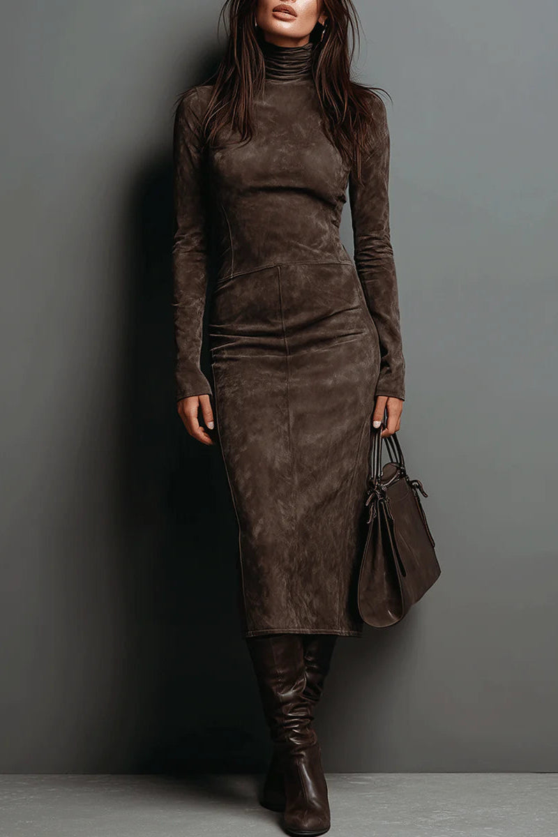 Mildred™ | Elegant Suede Women Maxi Dress