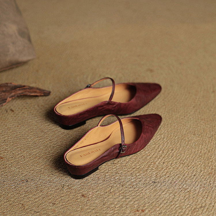 Talia Genuine Leather Mules
