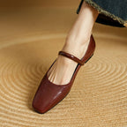 Carla Genuine Leather Flats