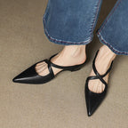 Aluna Genuine Leather Mules