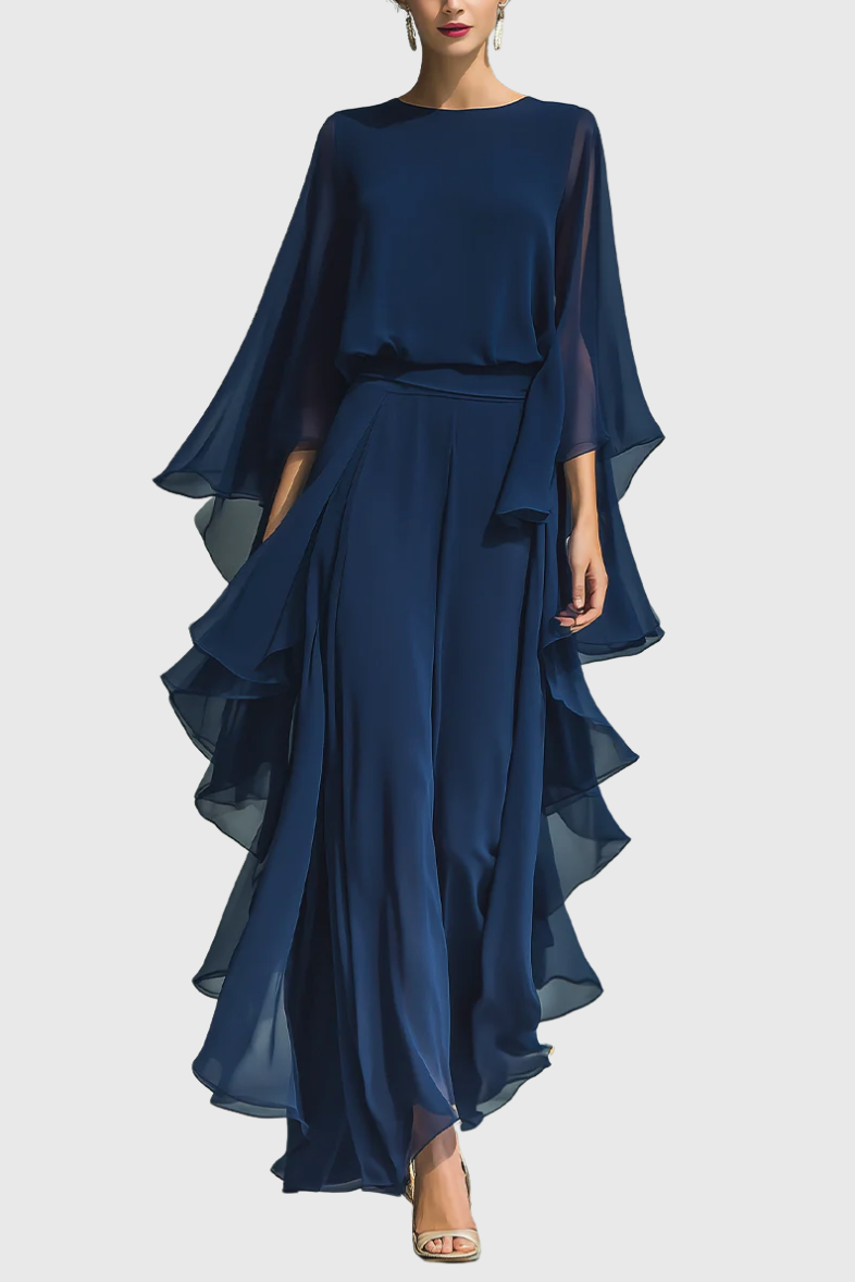 Aurelia | Elegant Flowing Evening Jumpsuit