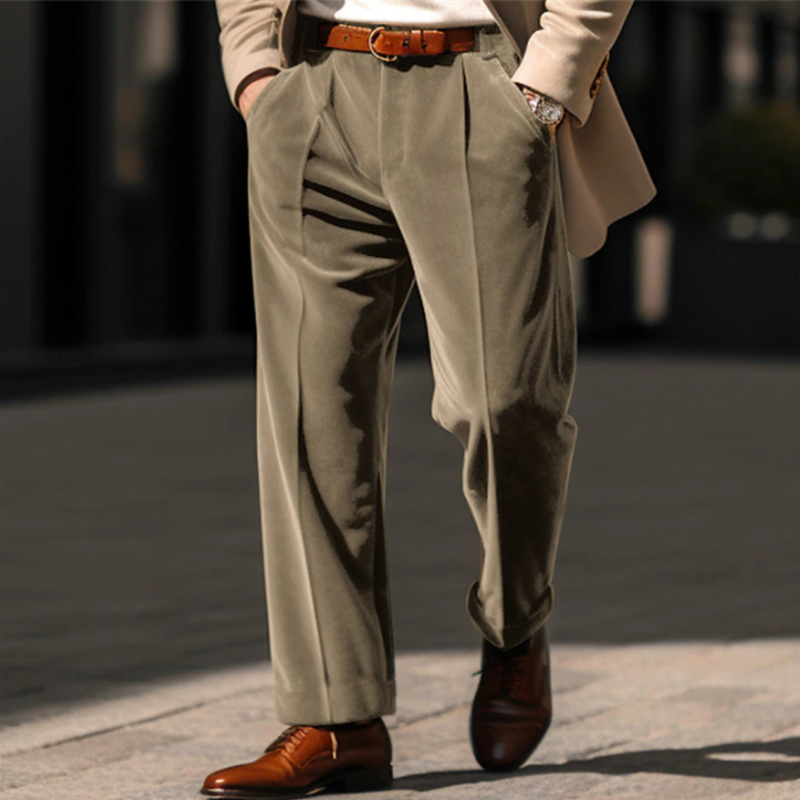 VELVET BUSINESS TROUSERS