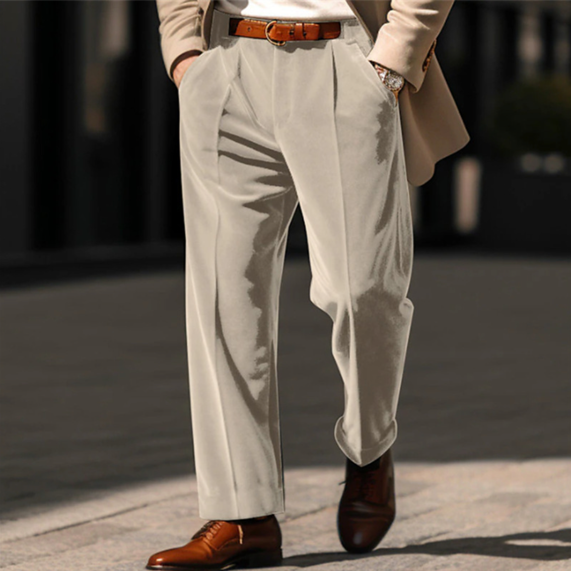VELVET BUSINESS TROUSERS