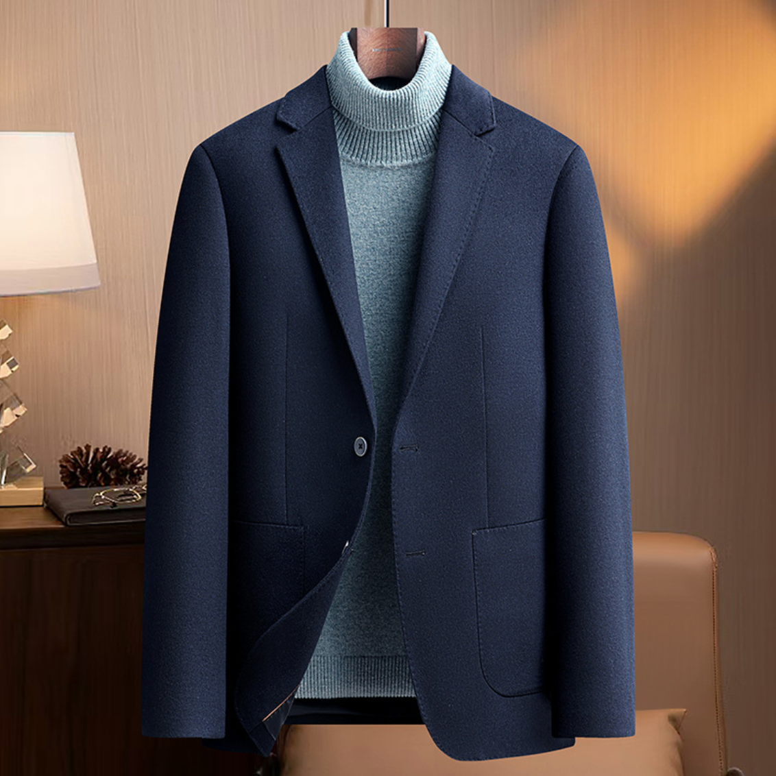 LUXURY SILK WOOL BLAZER