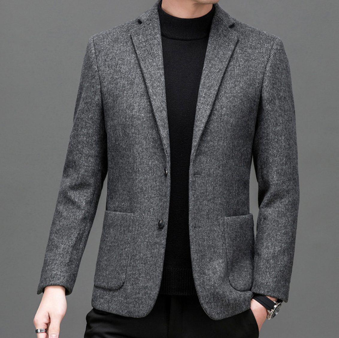 WOOL-TWEED BUSINESS BLAZER