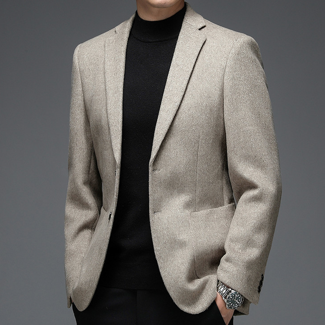 WOOL-TWEED BUSINESS BLAZER