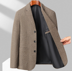 HERRINGBONE WOOL BLAZER