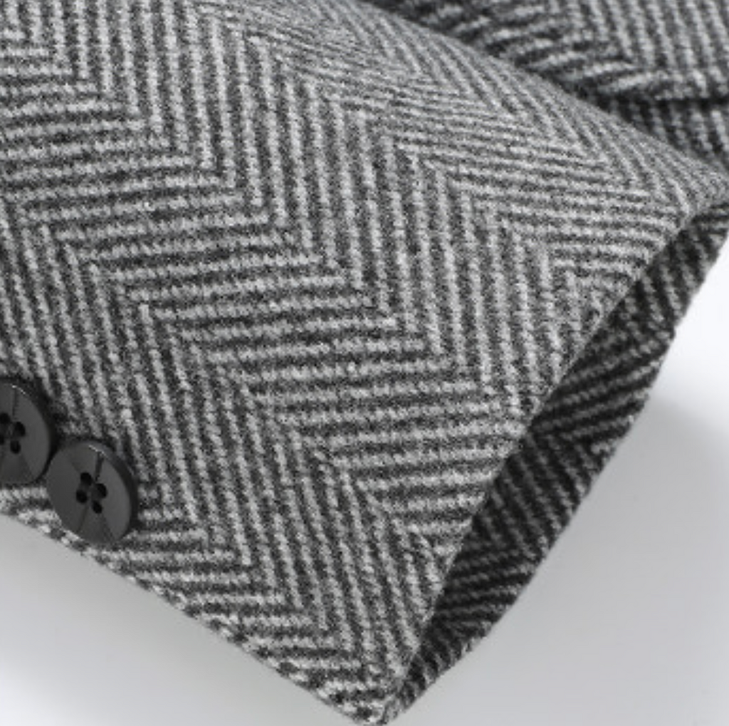 HERRINGBONE WOOL BLAZER