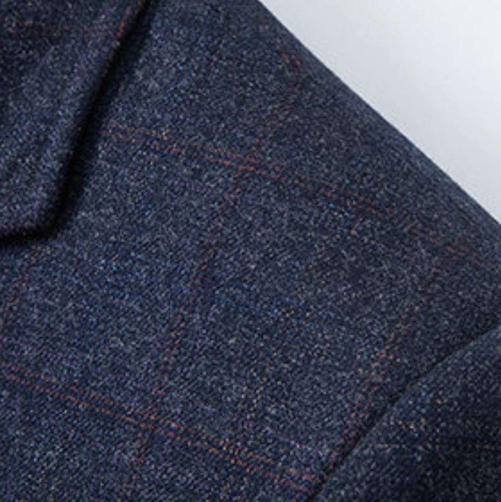 CLASSIC PLAID WOOL BLAZER