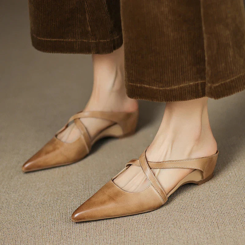 Aluna Genuine Leather Mules