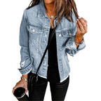 Miley - Distressed Denim Jacket