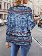 Eleanora™ | Striped Open Front Cardigan