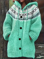 Kylara™ | Women'S Cardigan with Geometric Pattern