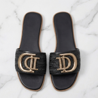 D’Or Leather Slides