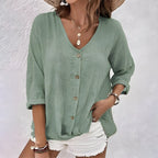 Giana | Casual Relaxed Button-Up Blouse